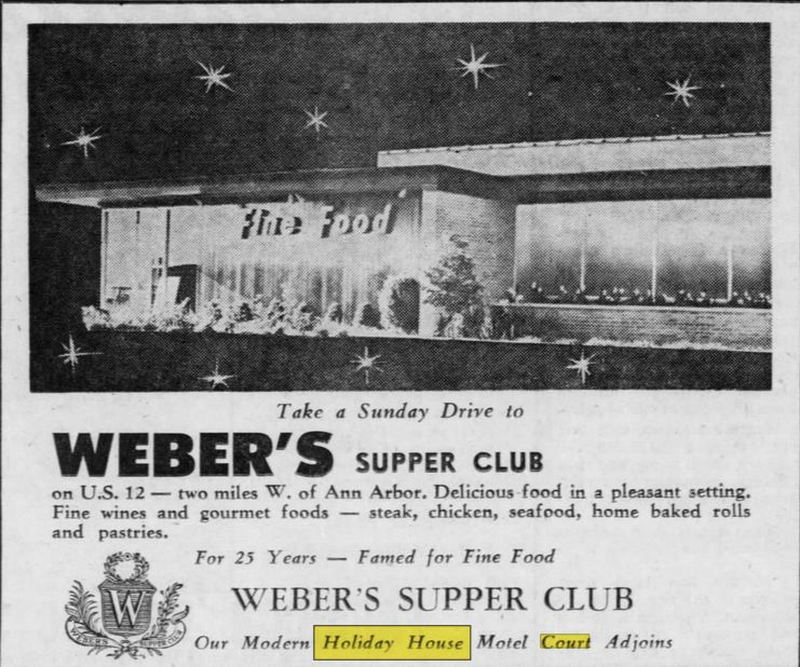Webers Holiday House Motel - May 1961 Ad